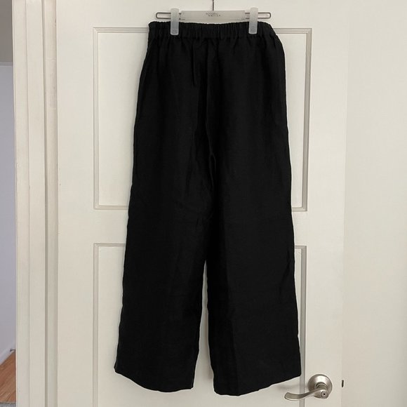 Deiji Studios Rise Linen Pant | Black | S/M - Picture 4 of 5